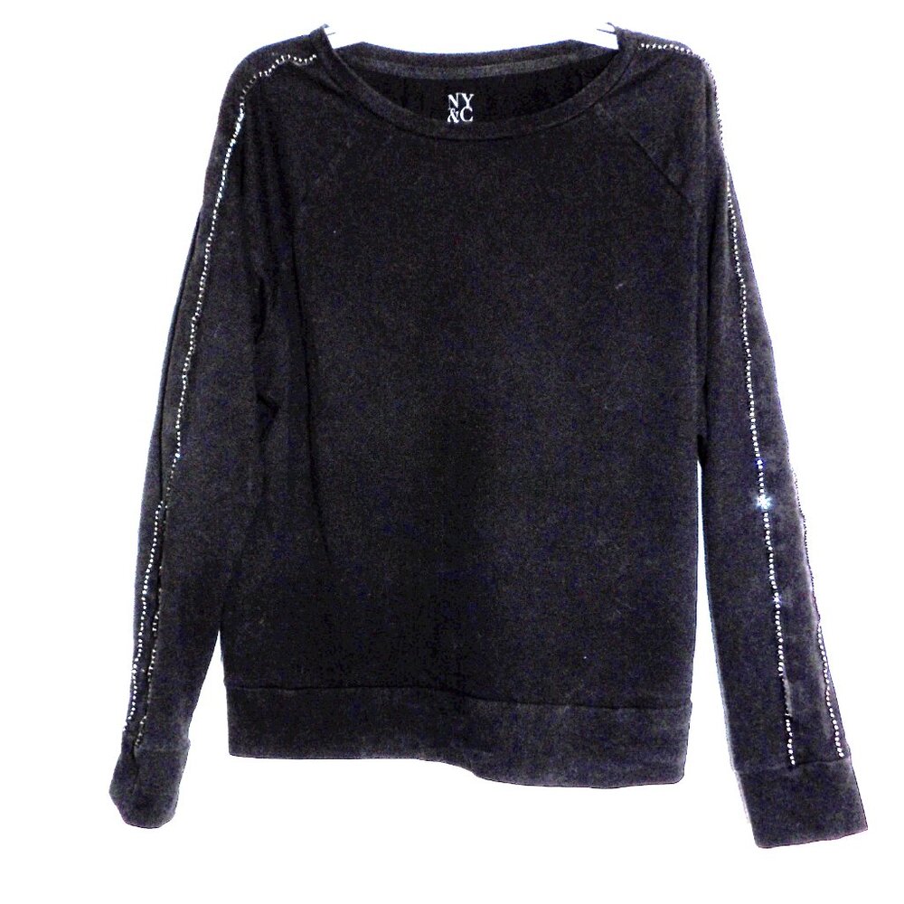New York & Company Black Long Sleeve Top Women's Size Medium